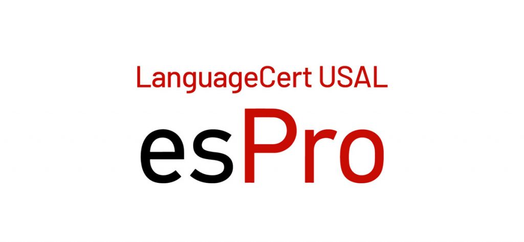 Logotipo de LanguageCert USAL esPro, examen de español para extranjeros